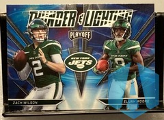 2021 Panini Playoff Thunder and Lighting Zach Wilson and Elijah Moore RC #TL-18